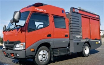 Wujudkan 40 persen ringan! Truk Pemadam Kebakaran Baru Menggunakan Bahan Komp...